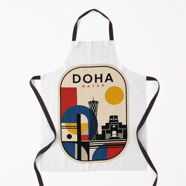 Item preview, Abstract Doha Qatar Skyline Geometric Travel Art designed and sold by k3rstman1.