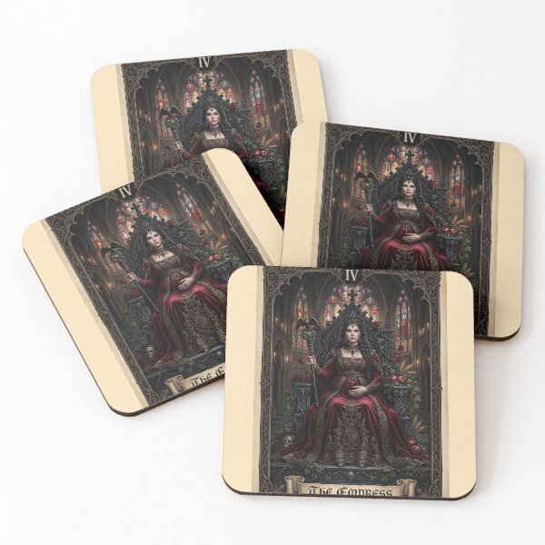 Item preview, The Empress from the Dark medieval  Gothic Tarot Deck Major Arcana Cards designed and sold by Studio77-Gothic.