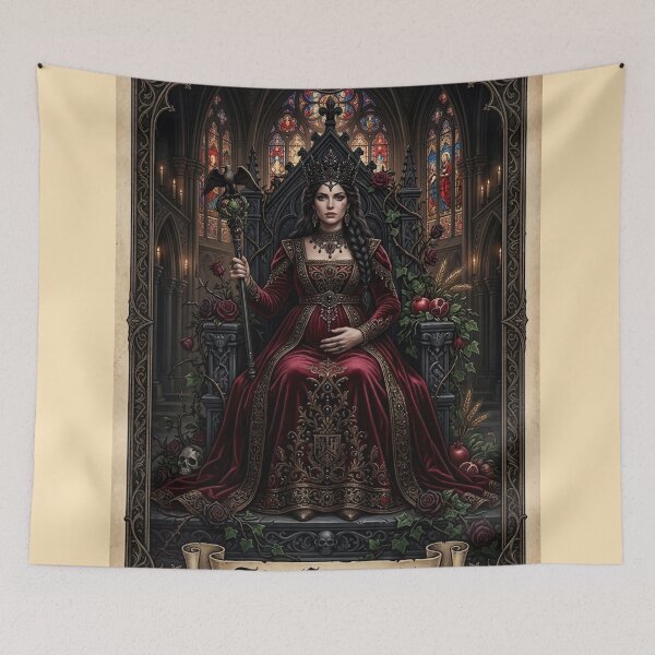 Item preview, The Empress from the Dark medieval  Gothic Tarot Deck Major Arcana Cards designed and sold by Studio77-Gothic.