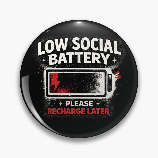 Artikelvorschau, Niedrige soziale Batterie | Introvertierte Energie entworfen und verkauft von Point Blank Club.