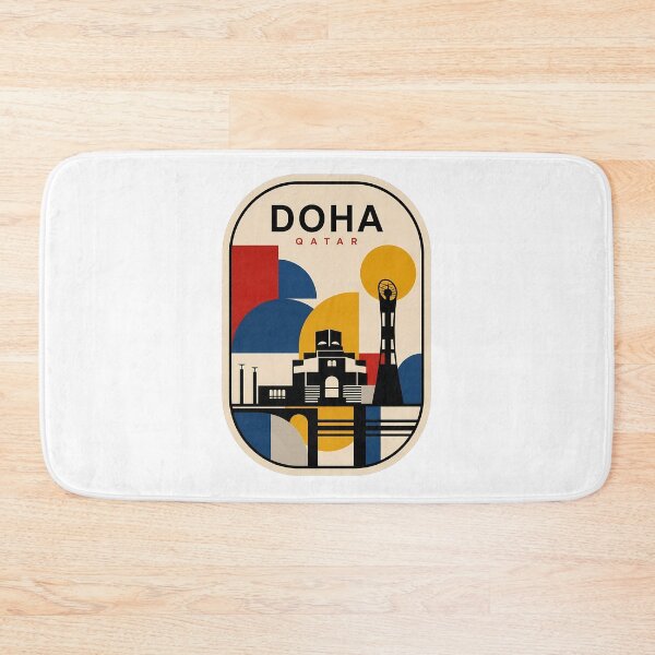 Item preview, Retro Doha Qatar Geometric Skyline designed and sold by k3rstman1.