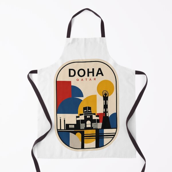 Item preview, Retro Doha Qatar Geometric Skyline designed and sold by k3rstman1.