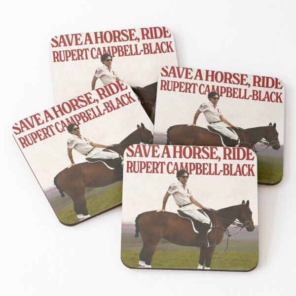 Item preview, Vintage Save a Horse - Ride Rupert Campbell Black Poster designed and sold by nicholaswaldrop.