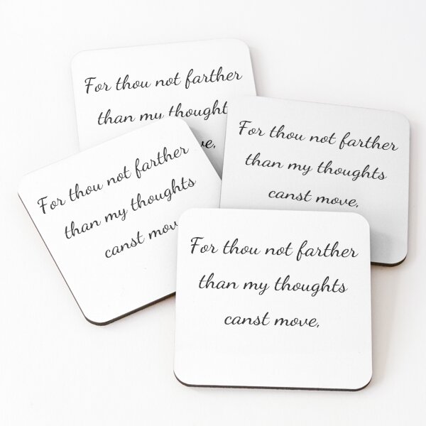 Item preview, "For thou not farther than my thoughts canst move," - handwriting black designed and sold by ariksworld.