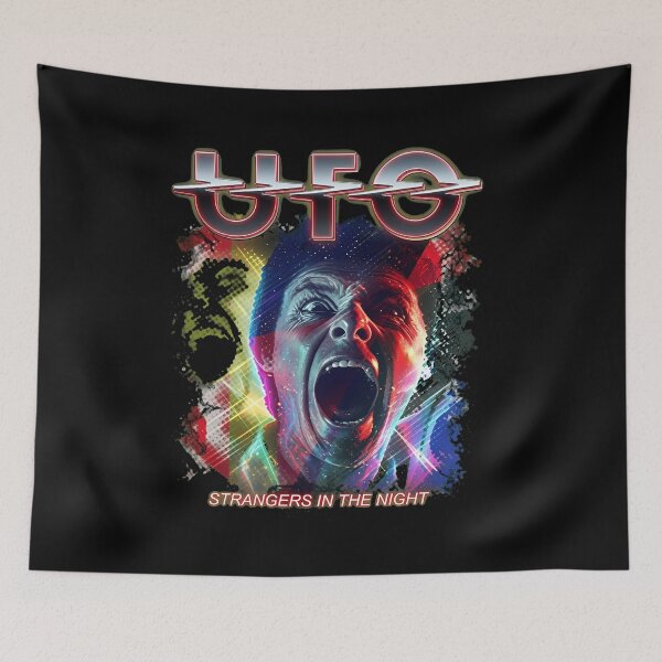 Item preview, UFOss Strangerss In The Nights Glitch Rock designed and sold by MeanpersonaArt.