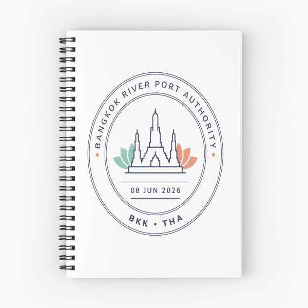 Item preview, Bangkok Mid‑Century Passport Stamp Retro Travel Sticker designed and sold by stickercuffs.