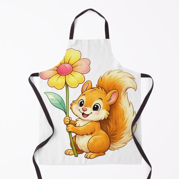 Item preview, Cute Squirrel Sticker – Happy Woodland Animal Flower designed and sold by SoftSproutstu.