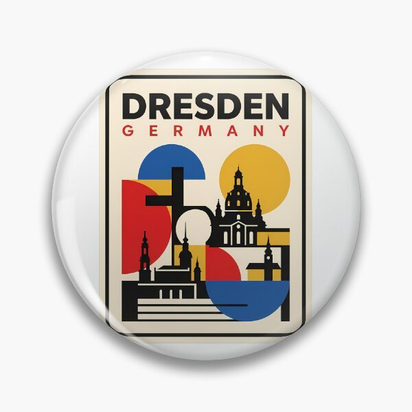 Item preview, Dresden Germany Bauhaus Style Geometric Skyline designed and sold by k3rstman1.