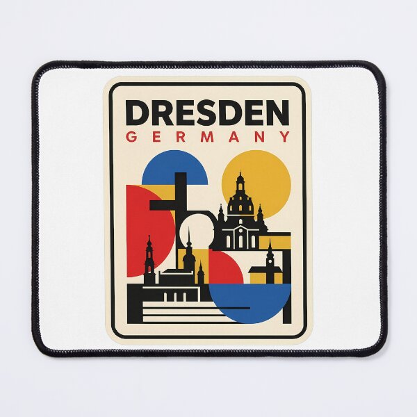 Item preview, Dresden Germany Bauhaus Style Geometric Skyline designed and sold by k3rstman1.