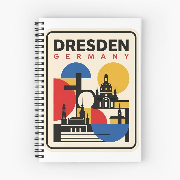 Item preview, Dresden Germany Bauhaus Style Geometric Skyline designed and sold by k3rstman1.