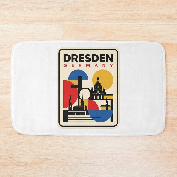 Item preview, Dresden Germany Bauhaus Style Geometric Skyline designed and sold by k3rstman1.