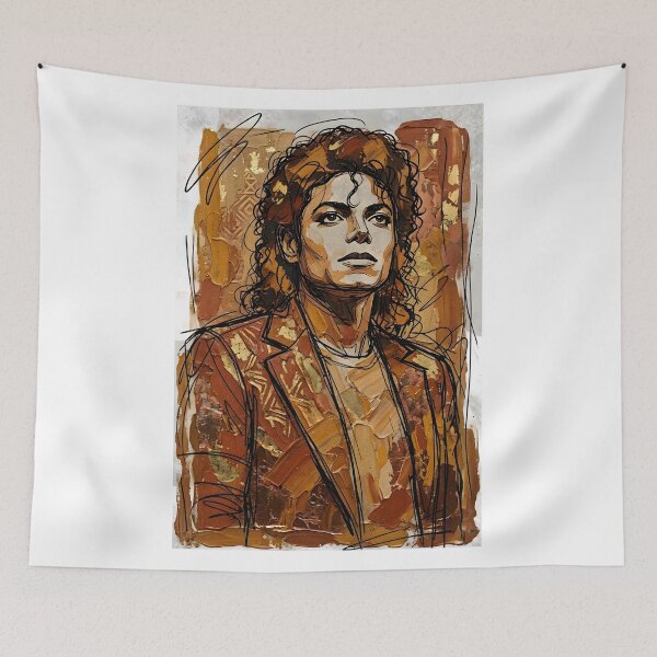 Item preview, Minimalist Egyptian Gold Michael Jackson Full Bleed Masterpiece designed and sold by Dhenin Studio.
