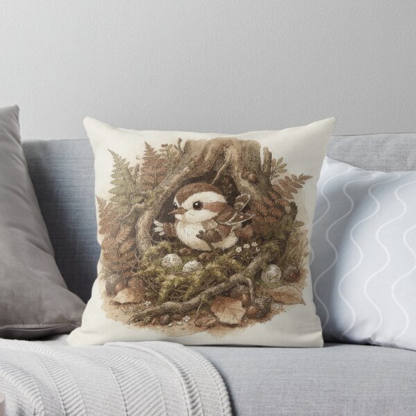 Item preview, Wren Folk Rocking a Moss Cradle designed and sold by PictorialWhimsy.