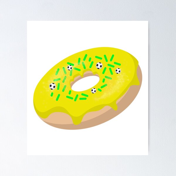 Item preview, World Cup Football Season Donut |Brazel Fan Art designed and sold by Rush2Buy.