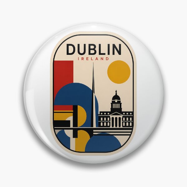 Item preview, Dublin Ireland Minimalist Retro Geometric Skyline designed and sold by k3rstman1.
