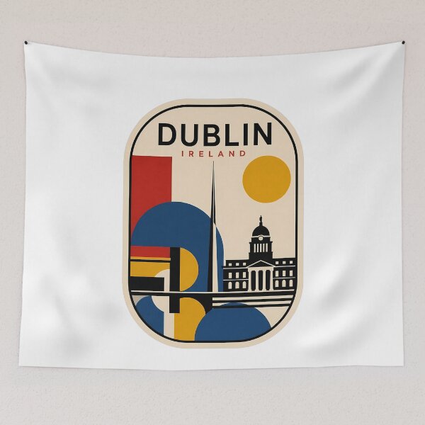 Item preview, Dublin Ireland Minimalist Retro Geometric Skyline designed and sold by k3rstman1.