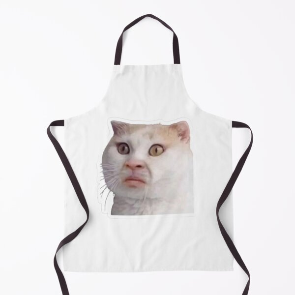 Item preview, Surprised Funny Cat with Mustache and Human Nose – Weird Whisker Pet Sticker designed and sold by Mustangana.