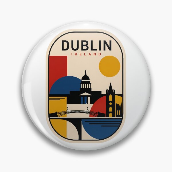 Item preview, Dublin Ireland Skyline Retro Geometric Travel designed and sold by k3rstman1.