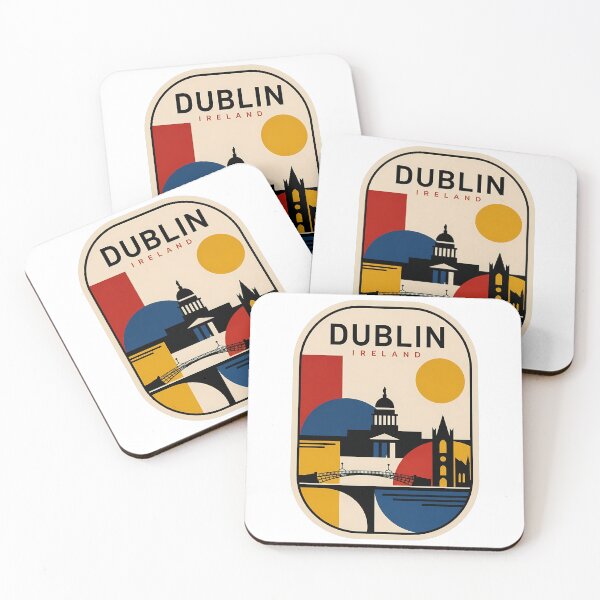Item preview, Dublin Ireland Skyline Retro Geometric Travel designed and sold by k3rstman1.