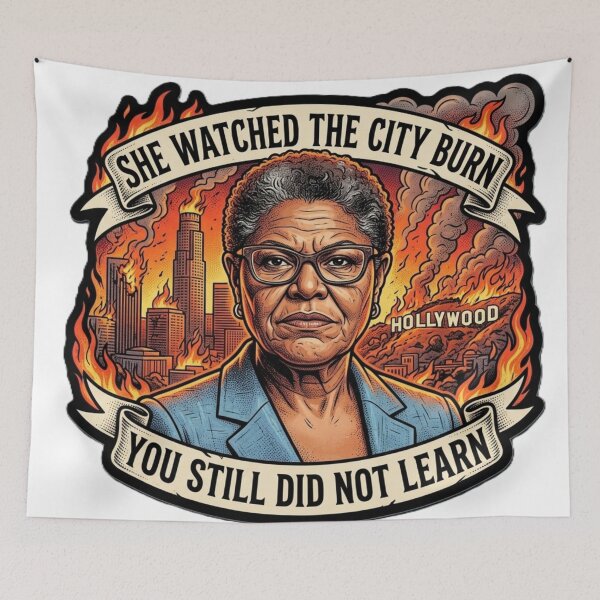 Item preview, Karen Bass - She watched the city burn designed and sold by Kirrindy Designs.
