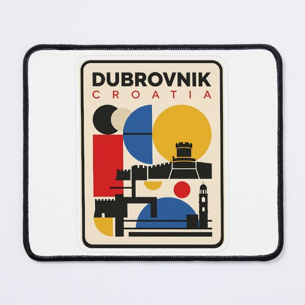 Item preview, Dubrovnik Croatia Abstract Geometric Travel Poster Style designed and sold by k3rstman1.