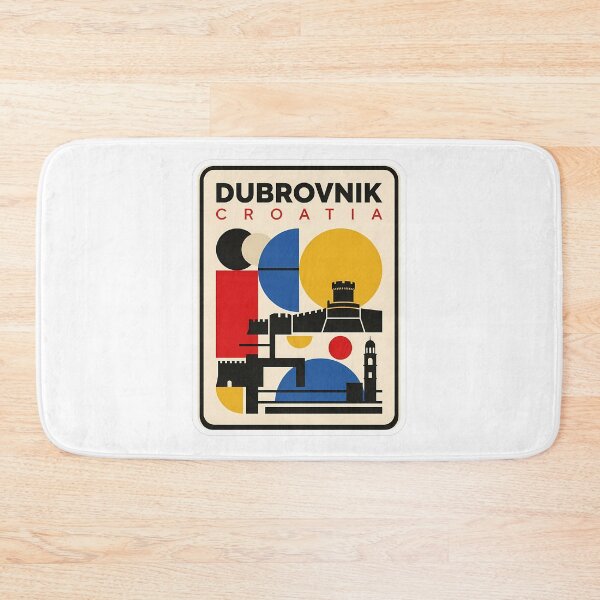 Item preview, Dubrovnik Croatia Abstract Geometric Travel Poster Style designed and sold by k3rstman1.