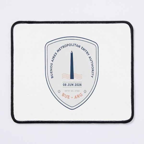 Item preview, Buenos Aires Mid‑Century Passport Stamp Retro Travel Sticker designed and sold by stickercuffs.