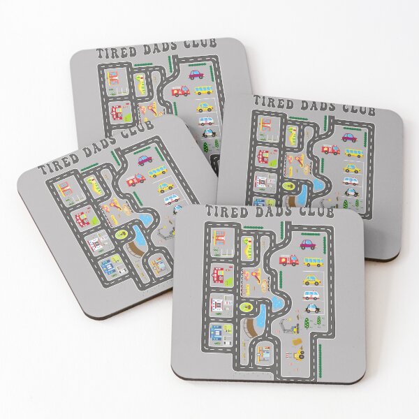 Item preview, Tired Dads Club Mat Road Race Track (On Back) designed and sold by GreggRoss.