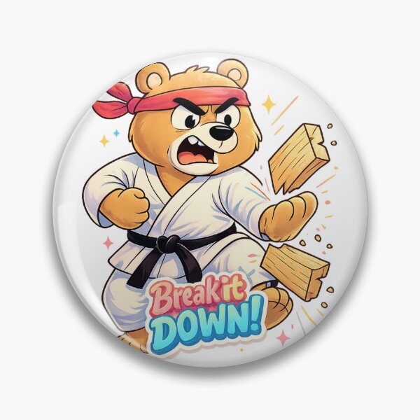 Item preview, Karate Bear Shirt – Break it Down Funny Martial Arts designed and sold by SoftSproutstu.