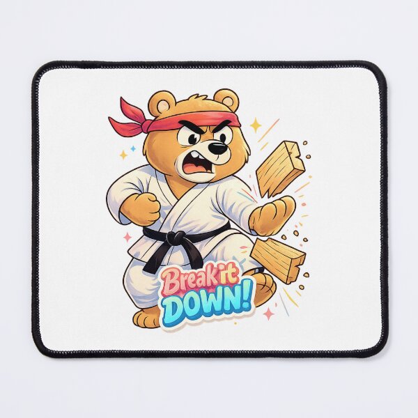 Item preview, Karate Bear Shirt – Break it Down Funny Martial Arts designed and sold by SoftSproutstu.