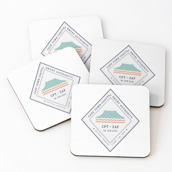 Item preview, Cape Town Mid‑Century Passport Stamp Retro Travel Sticker designed and sold by stickercuffs.