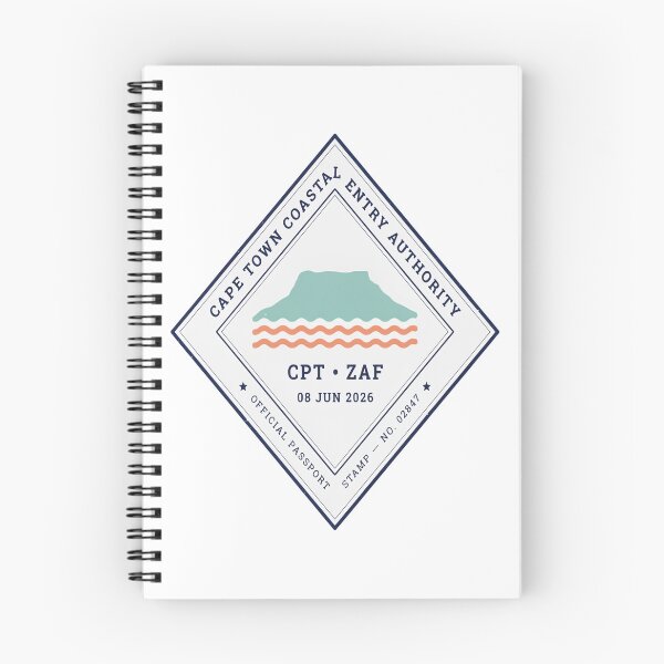 Item preview, Cape Town Mid‑Century Passport Stamp Retro Travel Sticker designed and sold by stickercuffs.