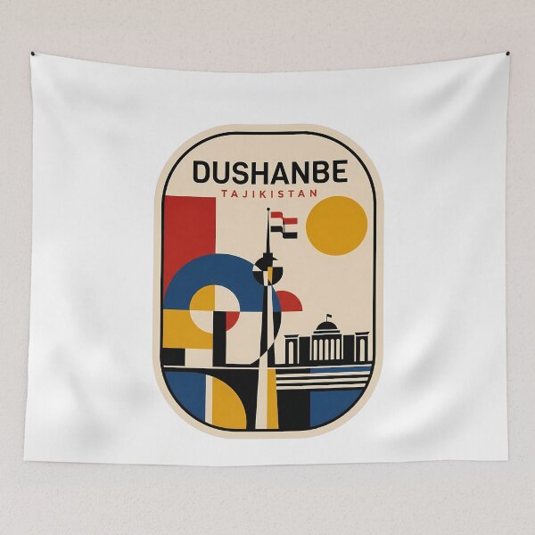 Item preview, Vintage Dushanbe Tajikistan Travel Souvenir Cityscape designed and sold by k3rstman1.