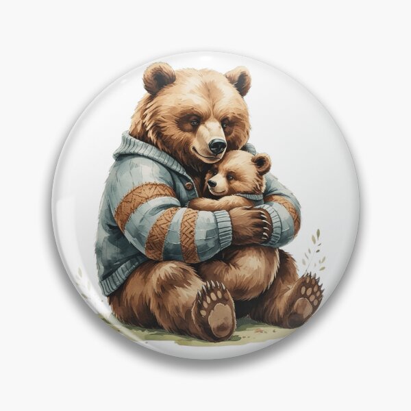 Item preview, Papa Bear And Baby Bear Hug Watercolor Father's Day designed and sold by AQUILAKREO.