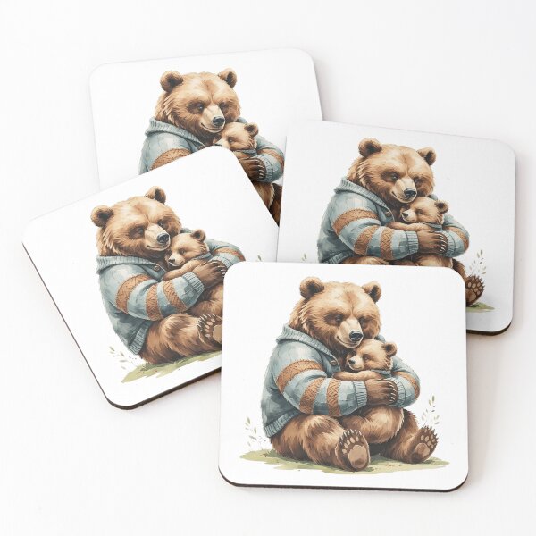 Item preview, Papa Bear And Baby Bear Hug Watercolor Father's Day designed and sold by AQUILAKREO.