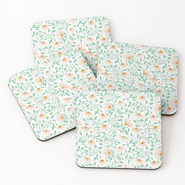 Item preview, Moody Cottagecore Daisy and Green Vines Pattern designed and sold by StoriesInGrain.