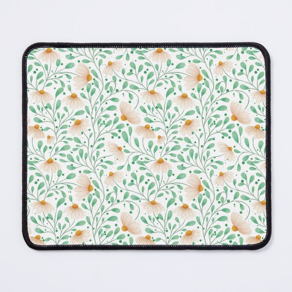 Item preview, Moody Cottagecore Daisy and Green Vines Pattern designed and sold by StoriesInGrain.