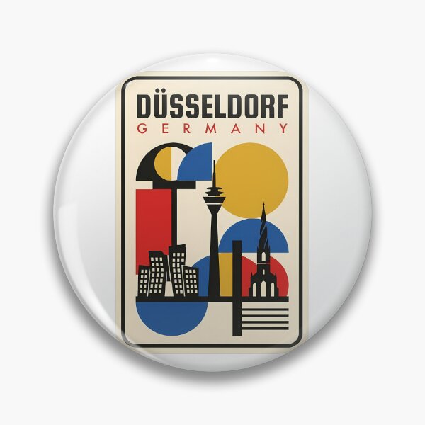 Item preview, Vintage Dusseldorf Germany Geometric Skyline Architecture designed and sold by k3rstman1.