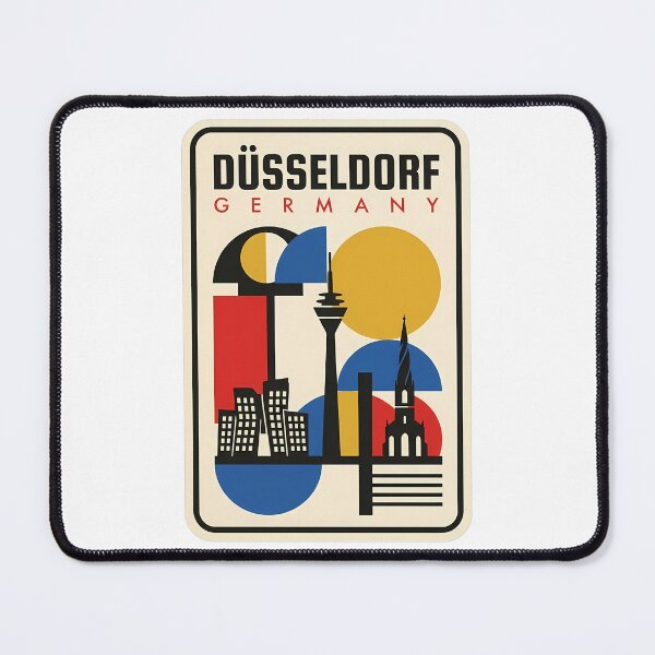 Item preview, Vintage Dusseldorf Germany Geometric Skyline Architecture designed and sold by k3rstman1.