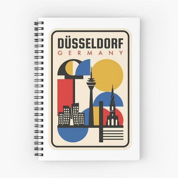 Item preview, Vintage Dusseldorf Germany Geometric Skyline Architecture designed and sold by k3rstman1.