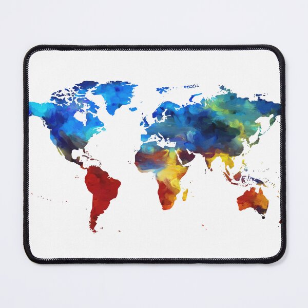 Item preview, Colorful World Map Watercolor designed and sold by shoppypod.