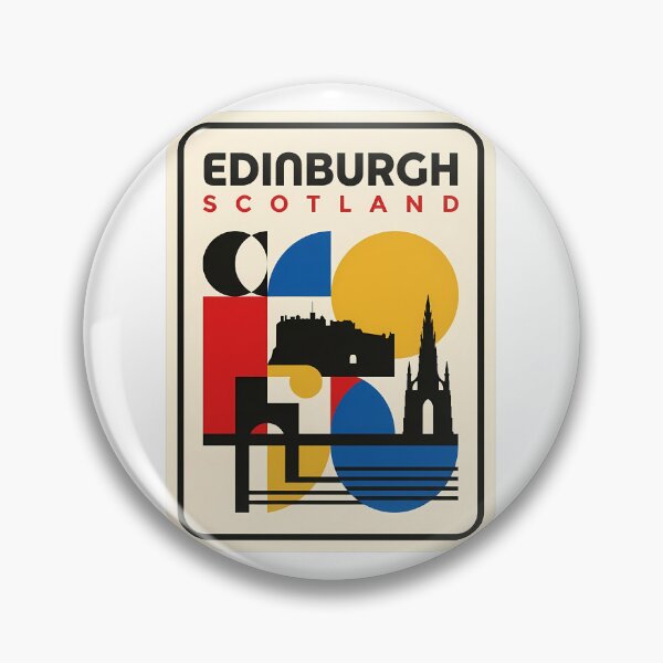 Item preview, Retro Edinburgh Scotland Bauhaus Geometric Travel designed and sold by k3rstman1.