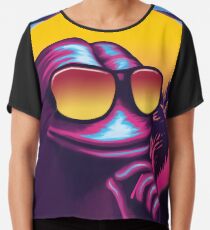 Rare Outrun Pepe the Frog Chiffon Top