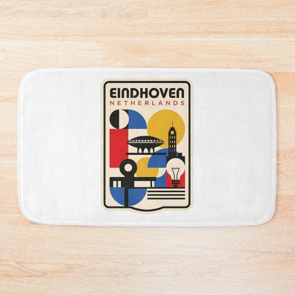 Item preview, Eindhoven Netherlands Vintage Bauhaus Geometric Travel Scene designed and sold by k3rstman1.
