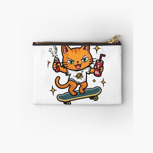 Item preview, Radical Skater Cat with Energy Drink and Flare designed and sold by redblink store.