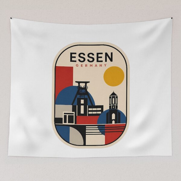 Item preview, Retro Essen Germany Bauhaus Industrial Cityscape designed and sold by k3rstman1.
