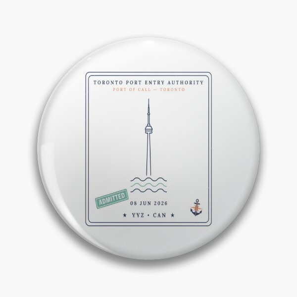 Item preview, Toronto Mid‑Century Passport Stamp Retro Travel Sticker designed and sold by stickercuffs.