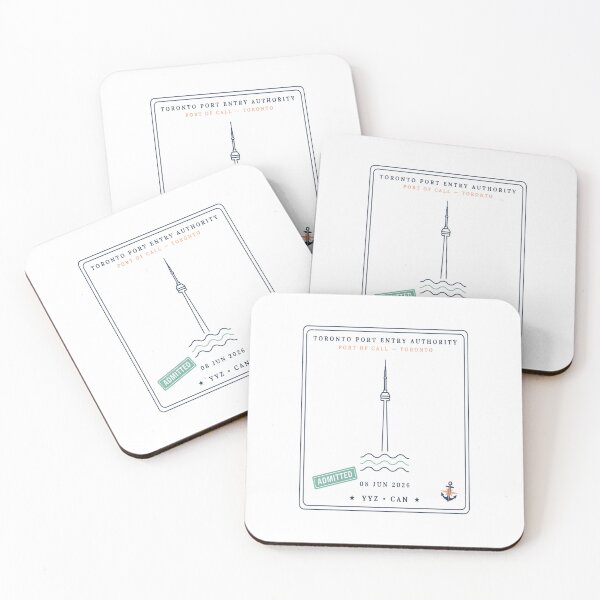 Item preview, Toronto Mid‑Century Passport Stamp Retro Travel Sticker designed and sold by stickercuffs.