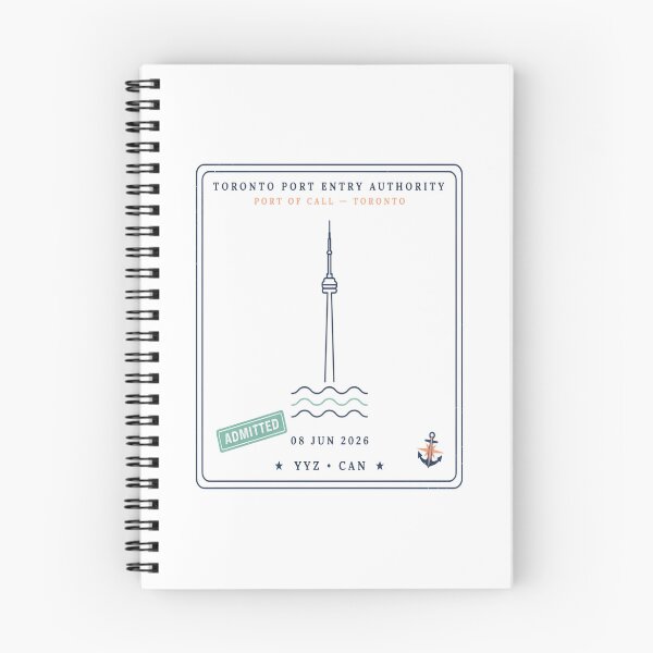 Item preview, Toronto Mid‑Century Passport Stamp Retro Travel Sticker designed and sold by stickercuffs.