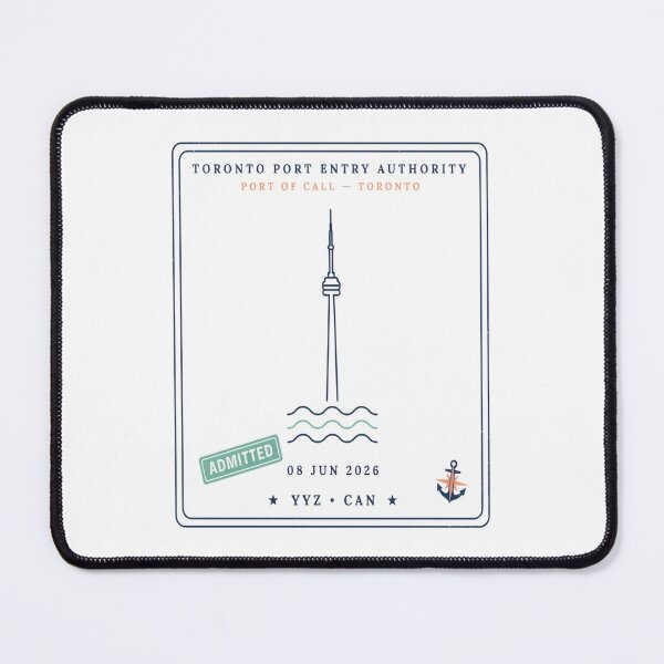 Item preview, Toronto Mid‑Century Passport Stamp Retro Travel Sticker designed and sold by stickercuffs.